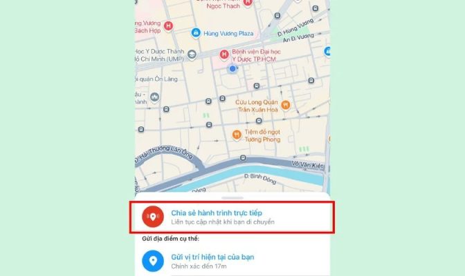 Cập nhật vị trí hiện tại